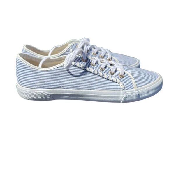 Jack Rogers Seersucker Striped Sneakers Lace Up Women's 8.5 - Picture 4 of 7